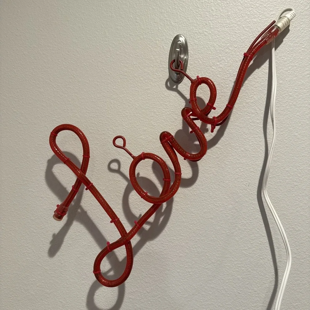 Vintage‎ 2002 LOVE Rope Lighting Window Decoration 20 X 8.5